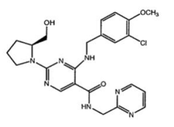 STENDRAÂ® (avanafil) Structurele Formuleillustratie
